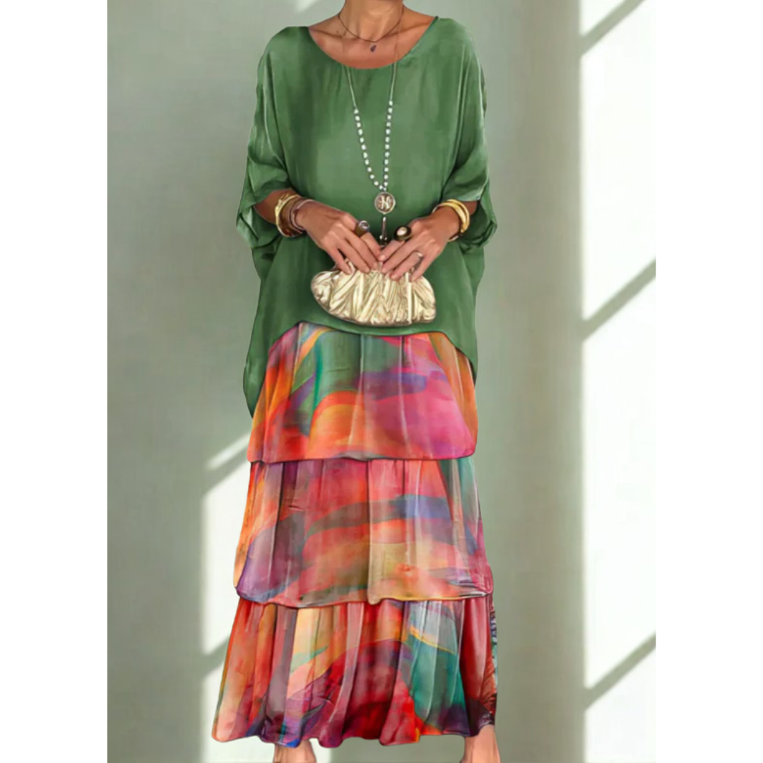 JADE | Elegant Tummy Covering Maxi Dress