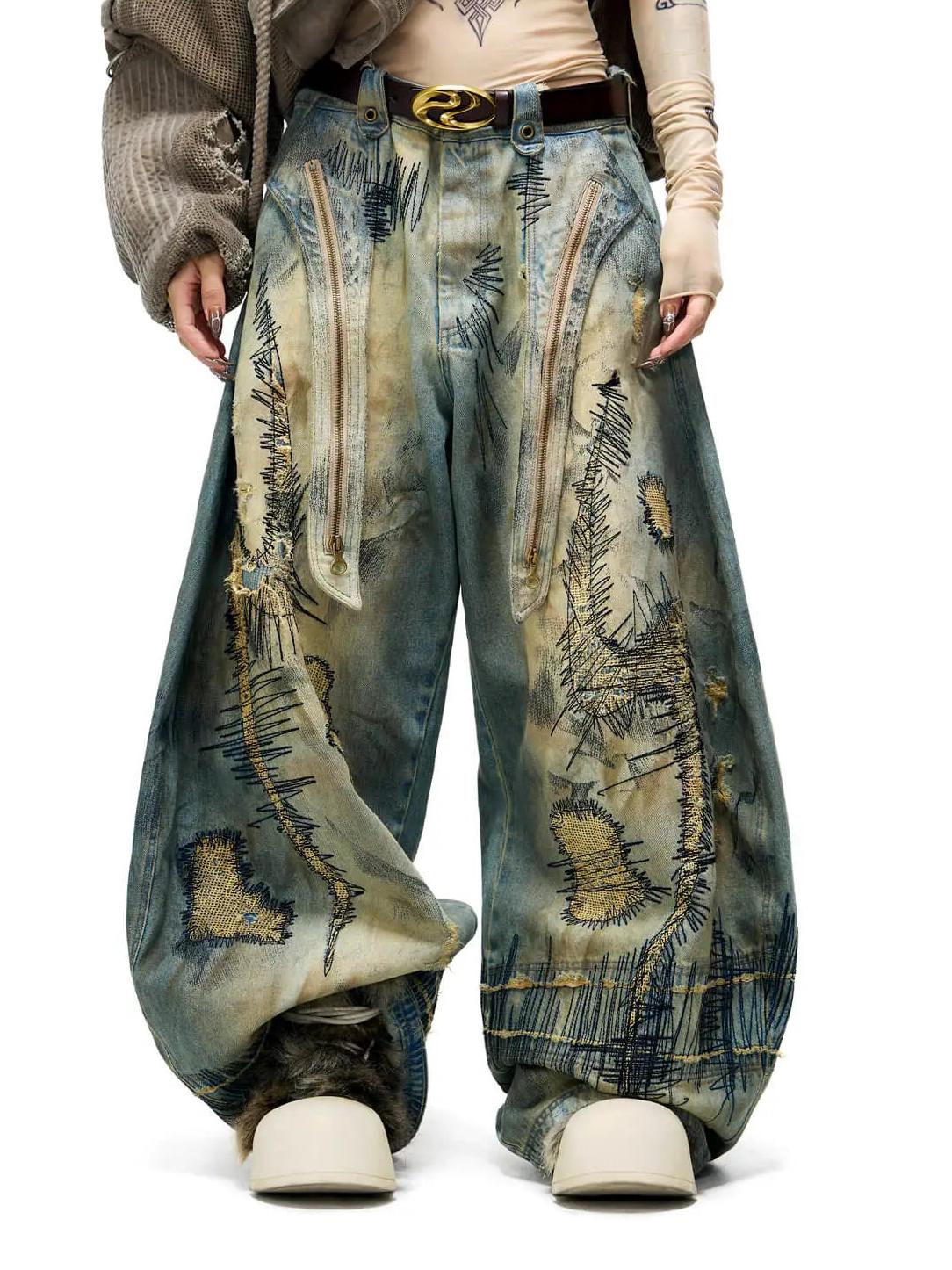 Venus Dyed Baggy Jeans