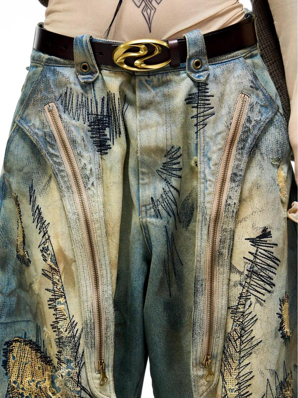 Venus Dyed Baggy Jeans