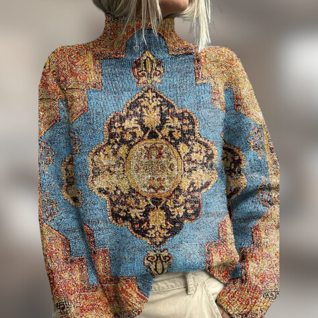 Banksia Muse| Chic Roll Neck Sweater with Elegant Design