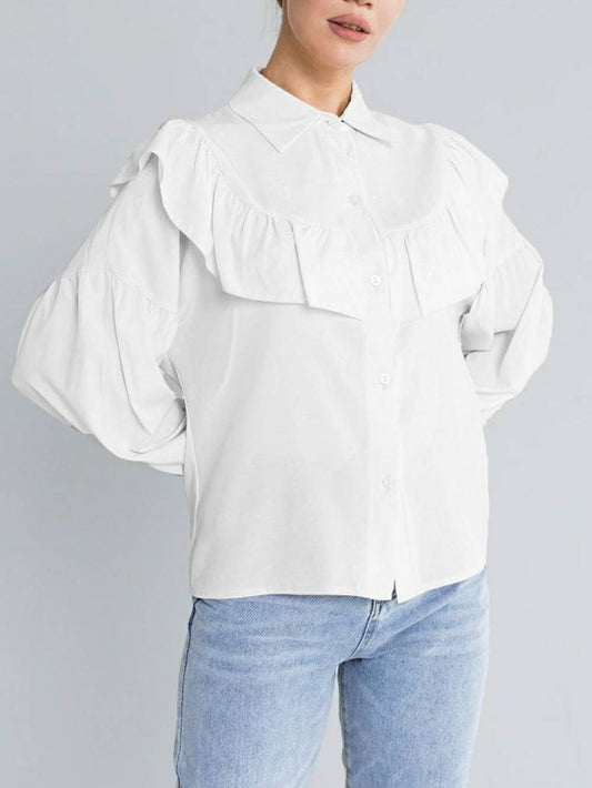 Chérie Frill Button Blouse