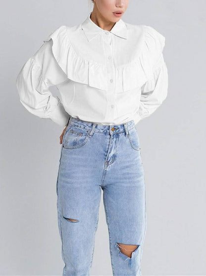 Chérie Frill Button Blouse