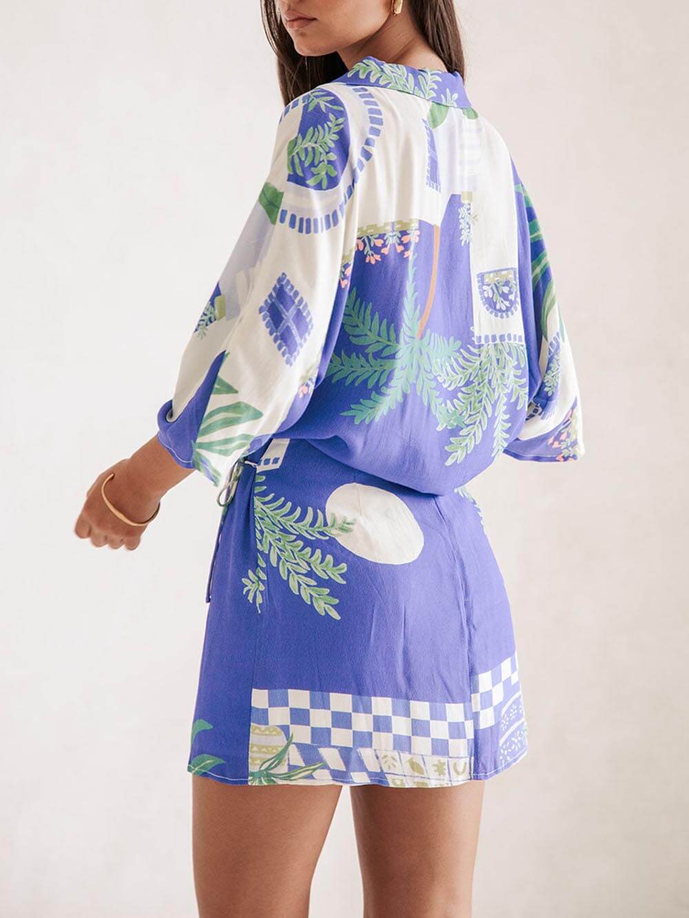 Palm Daze Skirt Set – Blue Tropic