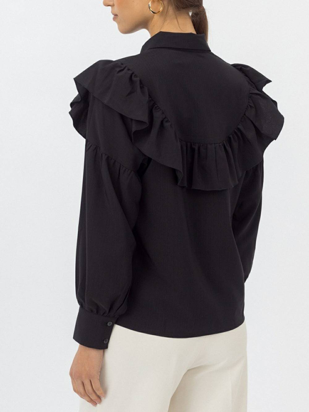 Chérie Frill Button Blouse