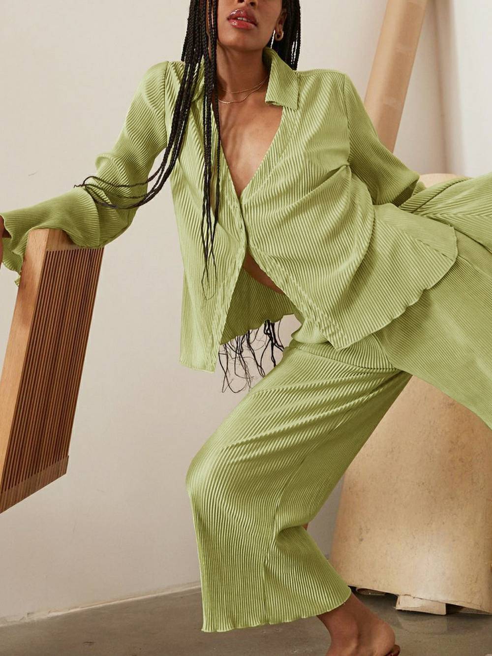 Soft Satin Relaxed Fit Co-Ord