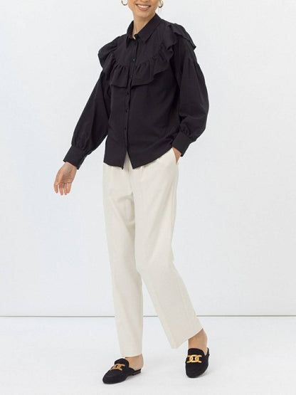 Chérie Frill Button Blouse