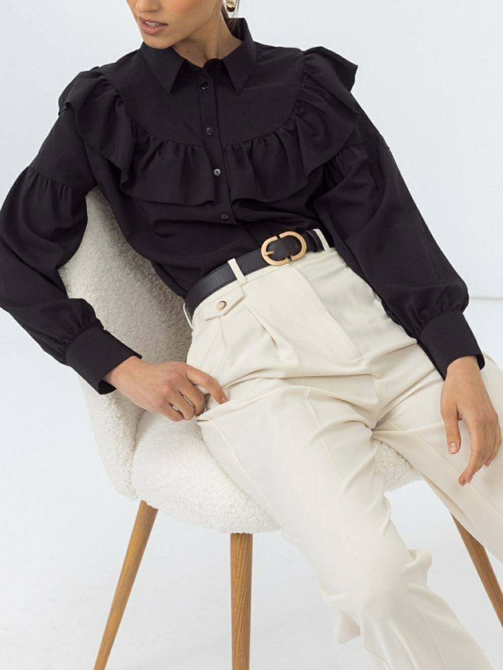 Chérie Frill Button Blouse
