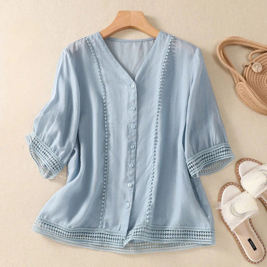 NOÁ | LINEN BLOUSE