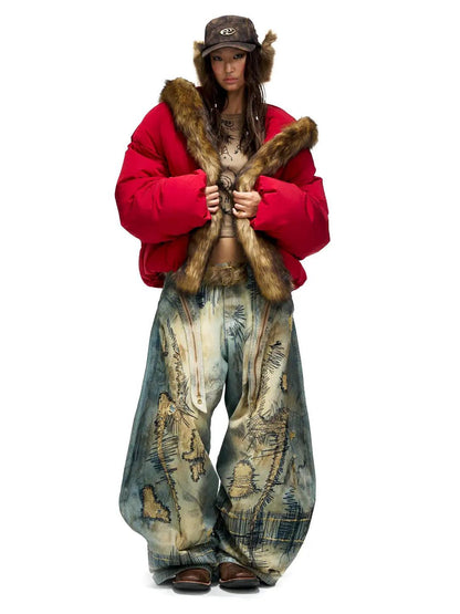 Venus Dyed Baggy Jeans