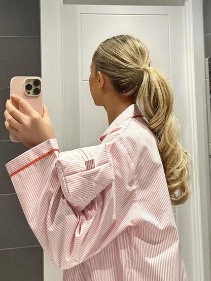 Valentina Striped Heart Pyjama Set
