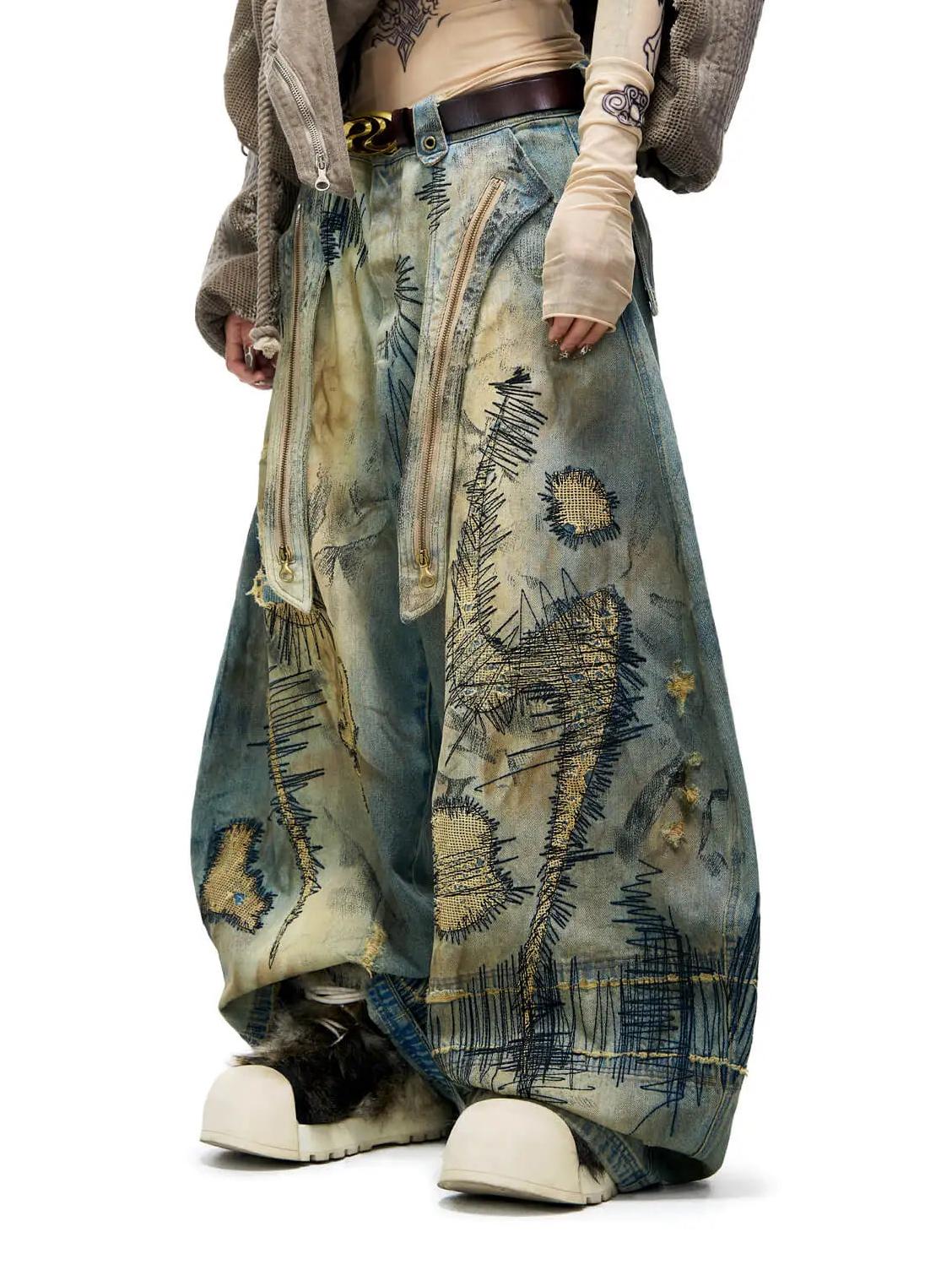 Venus Dyed Baggy Jeans