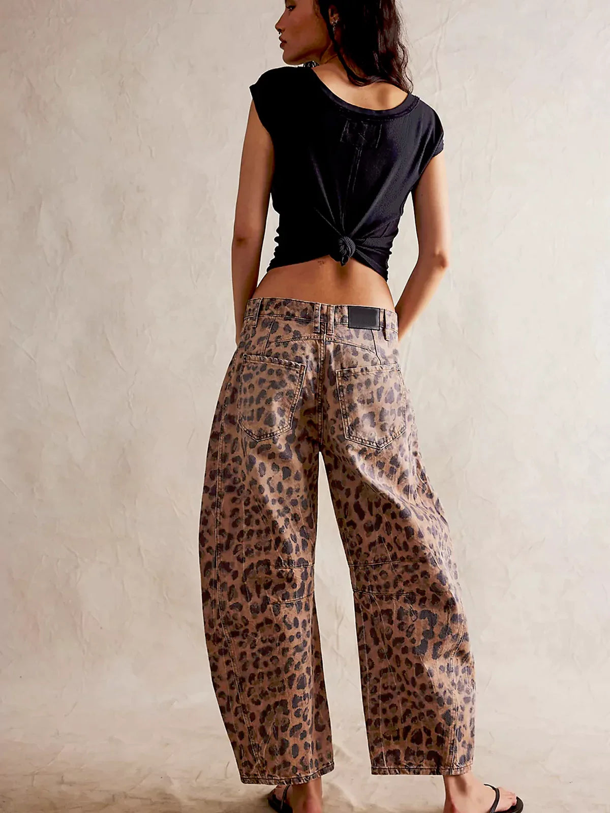 Wild Soul Leopard Barrel Jeans