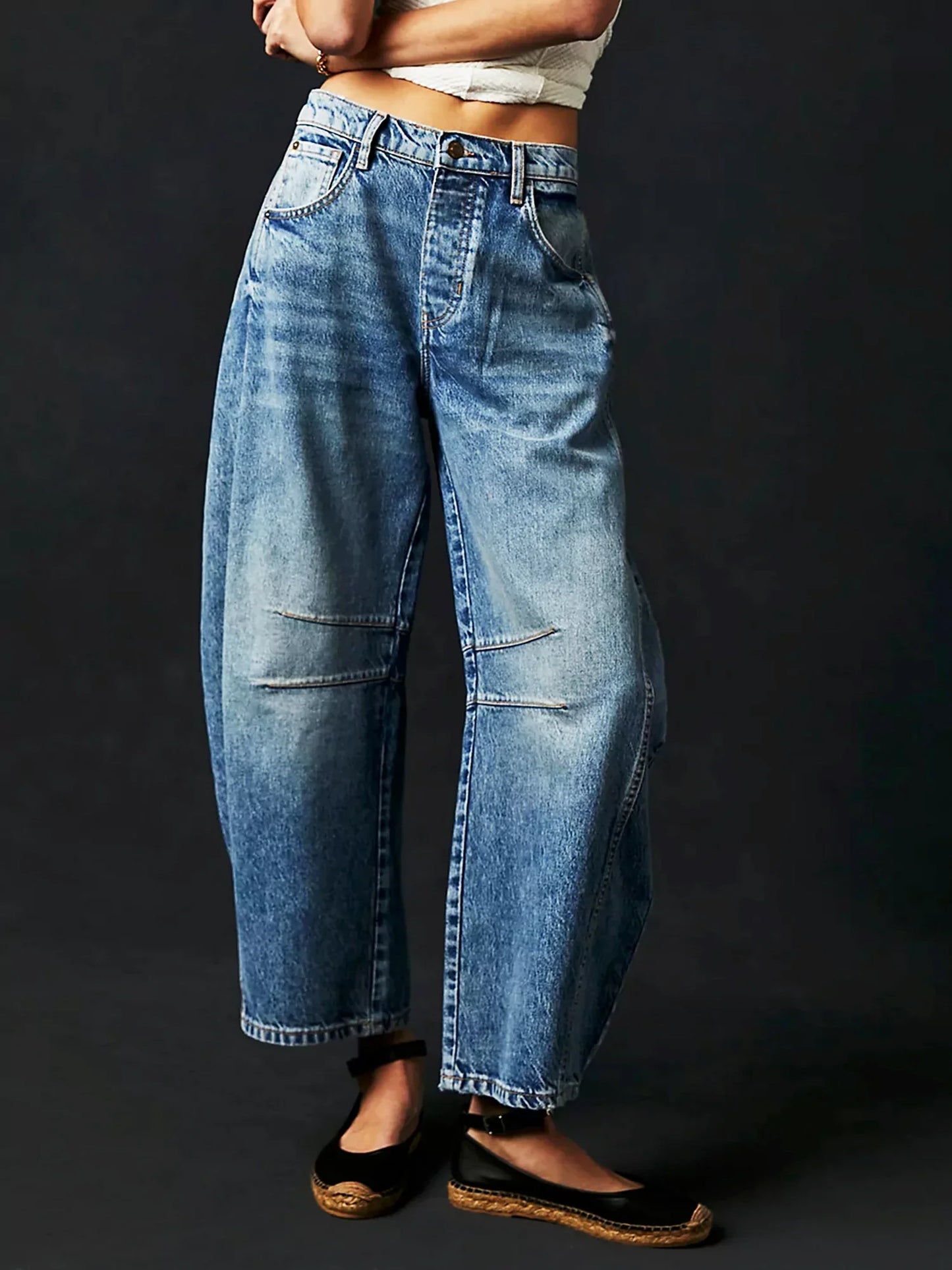 Wild Soul Leopard Barrel Jeans