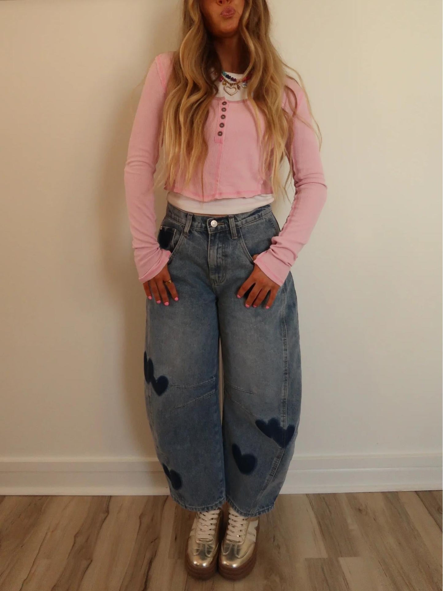 Heartstitch Barrel-Leg Denim