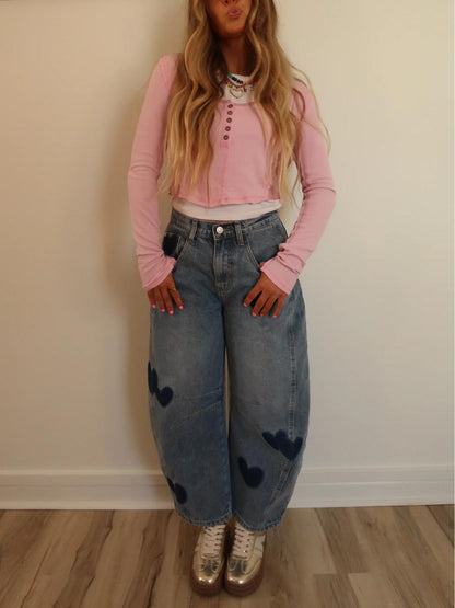 Heartstitch Barrel-Leg Denim