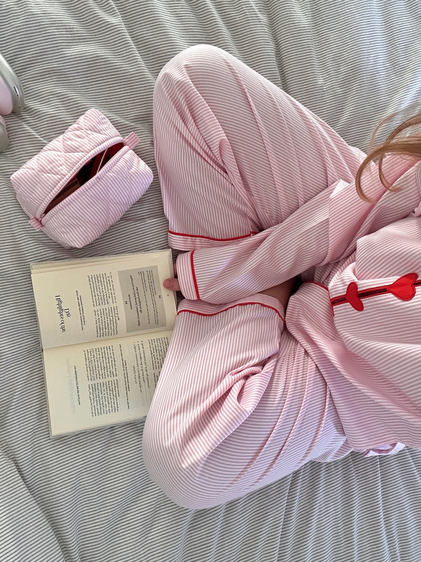 Valentina Striped Heart Pyjama Set