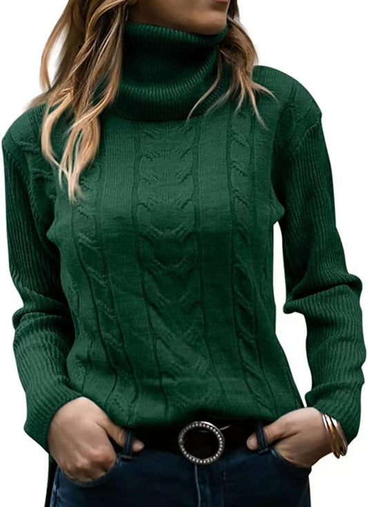 ODETTE™ | Cable-Knit Turtleneck Sweater