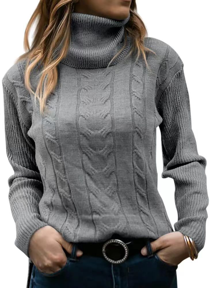 ODETTE™ | Cable-Knit Turtleneck Sweater