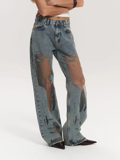 See Thru Slay Jeans