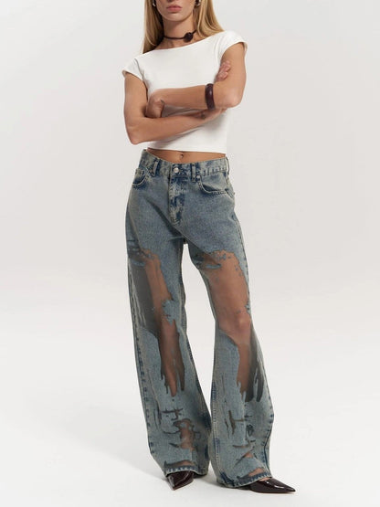 See Thru Slay Jeans