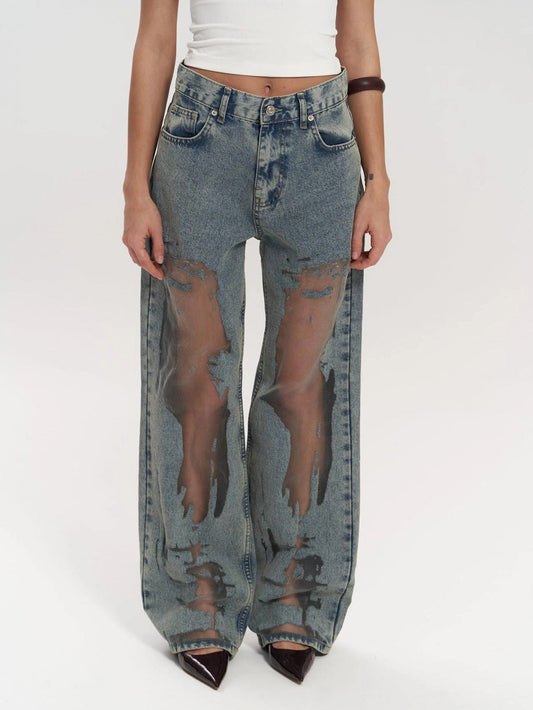 See Thru Slay Jeans