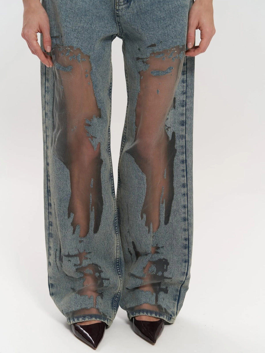 See Thru Slay Jeans
