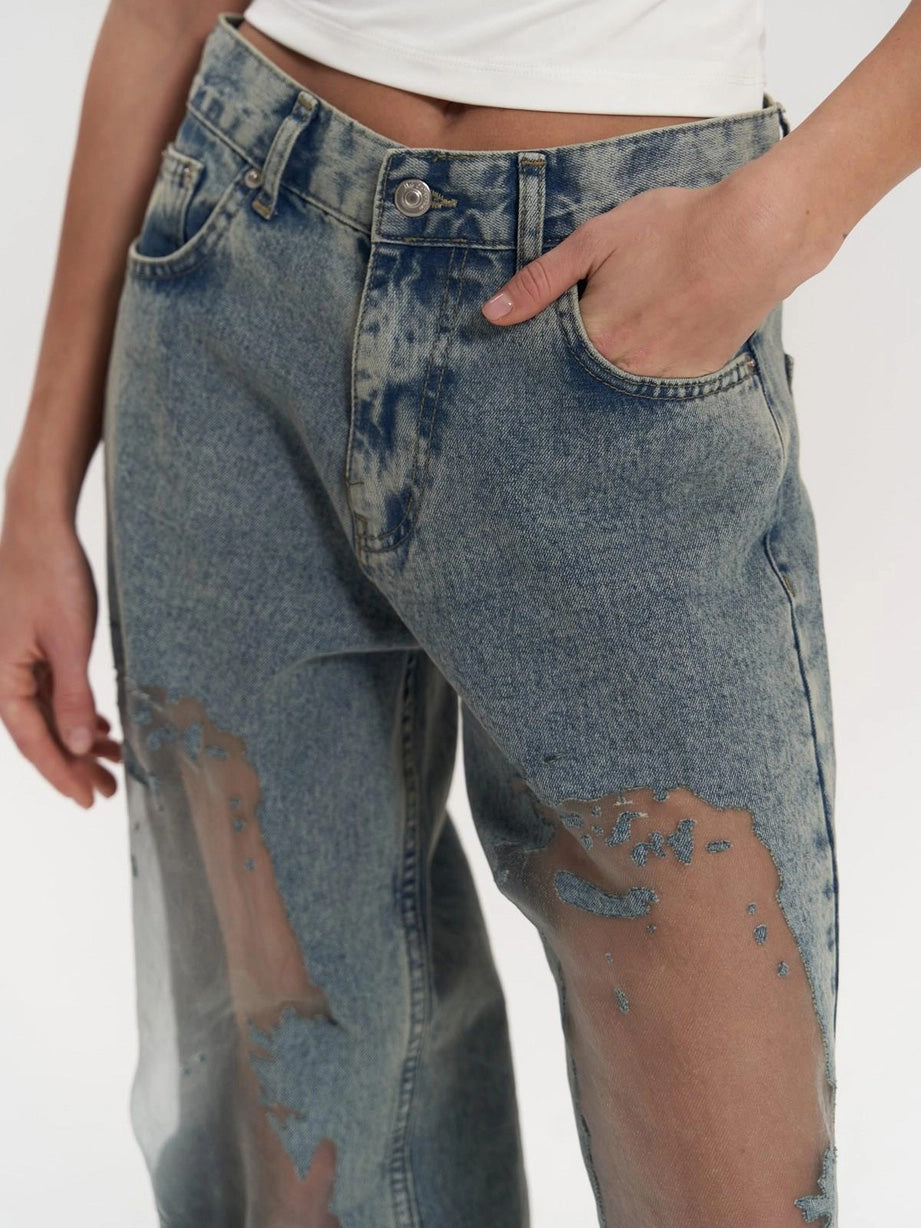 See Thru Slay Jeans