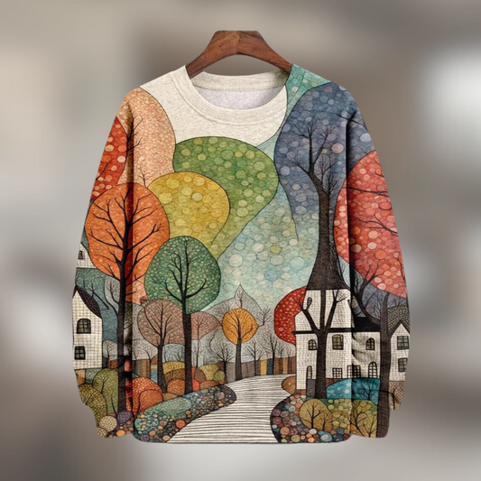 Aveline & Ash  Sun-Inspired Collage Sweatshirt