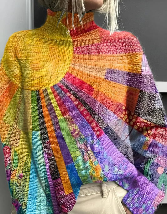 Adinda | Vibrant and Joyful Roll Neck Sweater