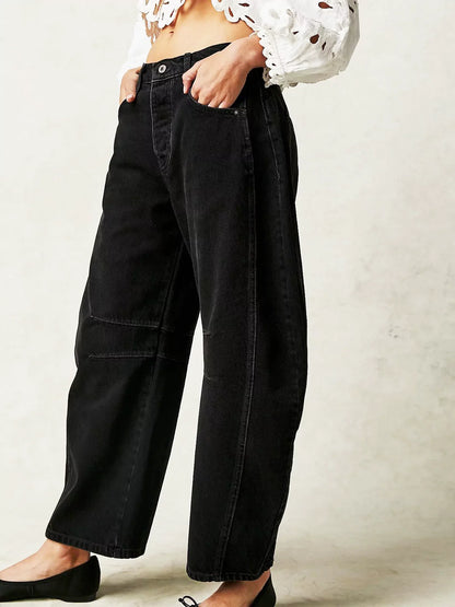 Wild Soul Leopard Barrel Jeans