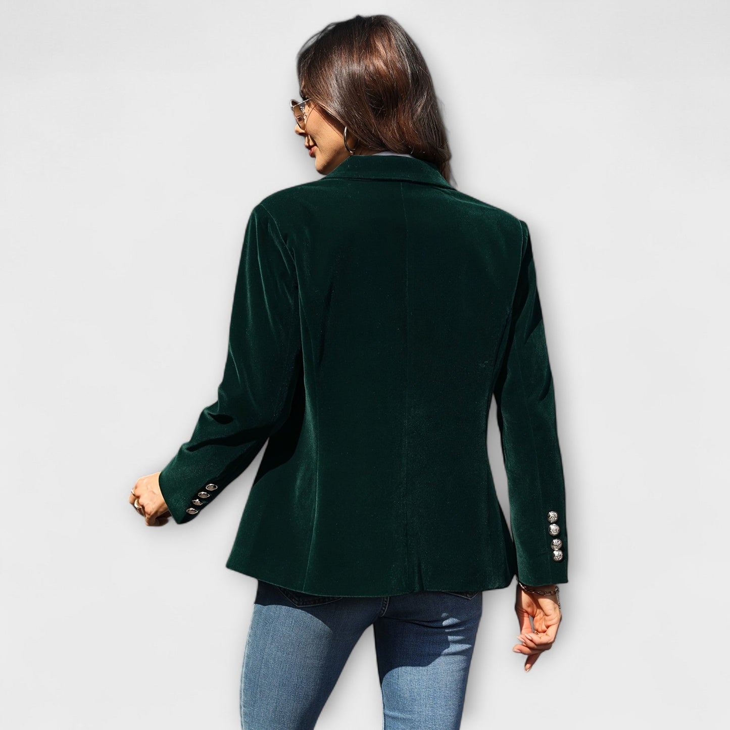 Gold Coast | Velvet Blazer with Gold Accents