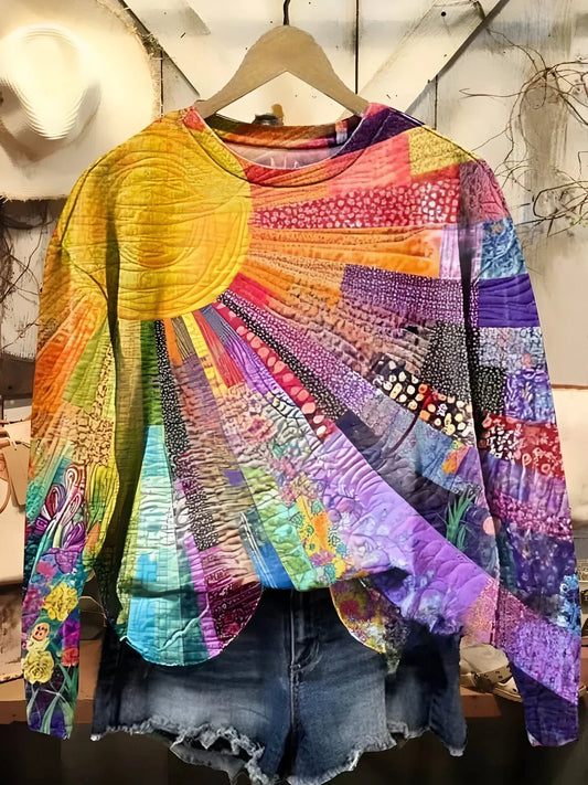 Alouette & Co| Sun-Inspired Collage Sweatshirt