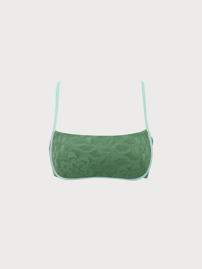 Verde Wrap X Cross Bikini Top